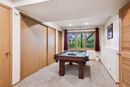 Lower level provides additional play room space