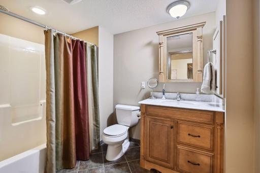 Another full bath is found in the lower level