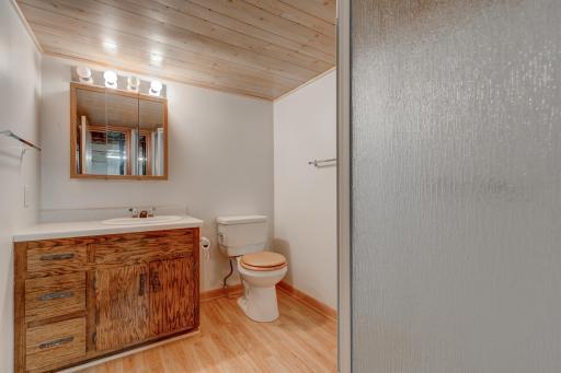 An additional 3/4 bathroom will come in handy for those who take advantage of the work space down here!