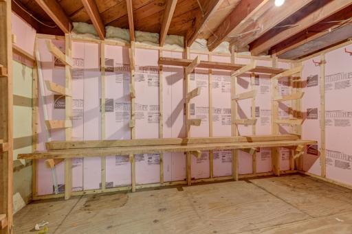 An additional storage room off of the workshop area