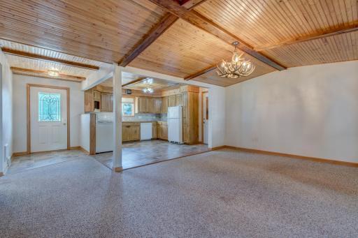 The spacious dining room right off of the kitchen make it easy to set up all of your meals