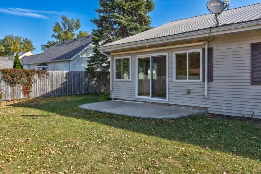 The back patio off of the sun room