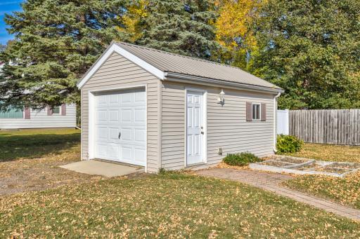 A 12x20 detached garage provides additional storage space for your landscaping needs or a potential working space
