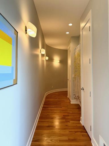 hallway to secluded main floor suite