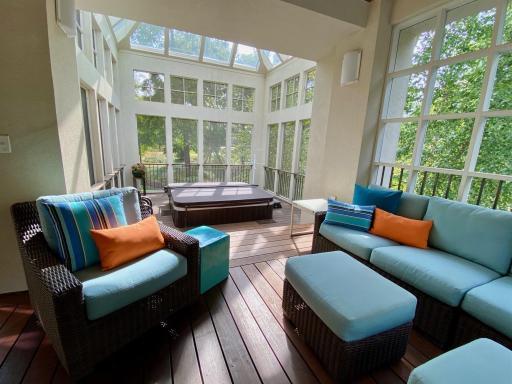 hot tub under glass dome