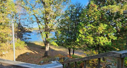 Views from the back deck to the lake