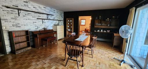 Large formal dining room with slider