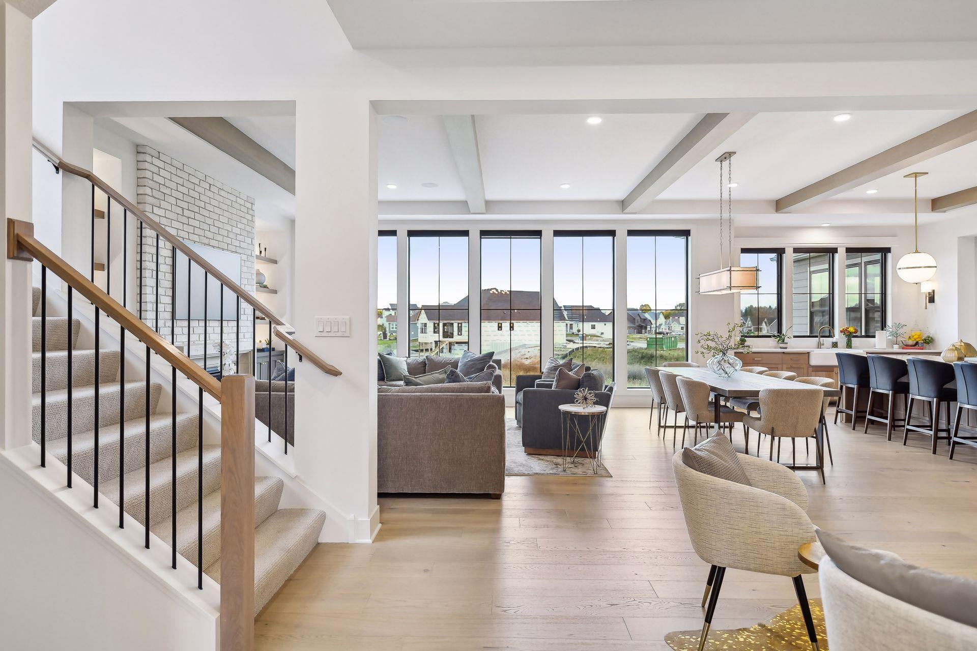 Ten foot ceilings main floor and a wall of windows