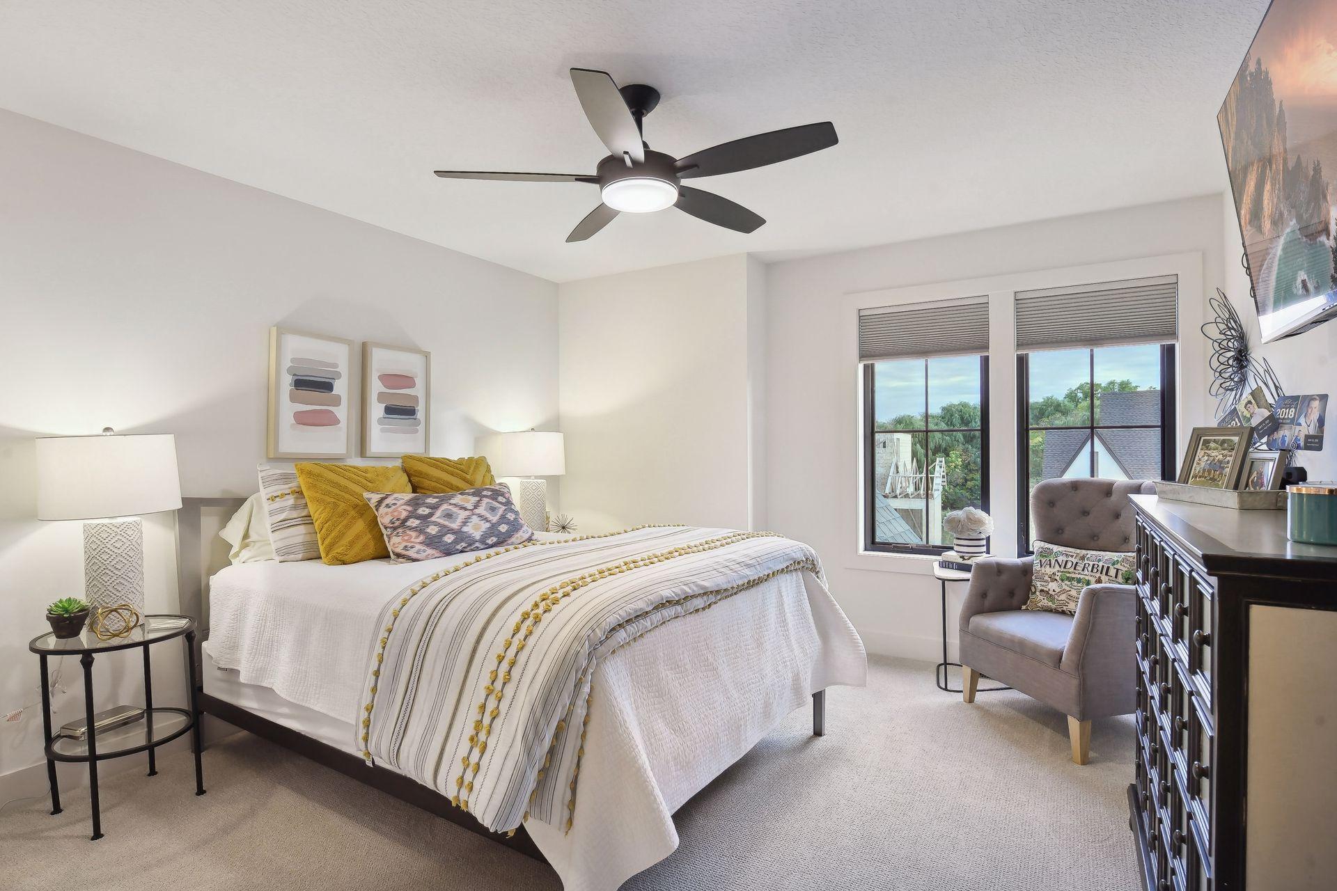 Fans in all bedrooms