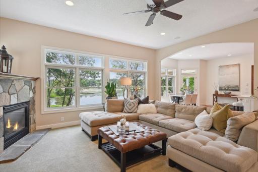 The home has been masterfully designed to take full advantage of the commanding lake views.