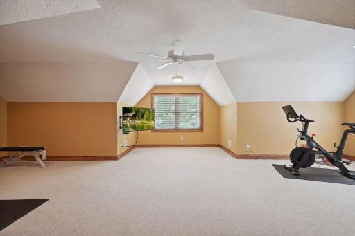 In addition to the bedroom, the upper level is also where you will find the spacious Bonus Room. Perfect for an exercise room, media room or play room!