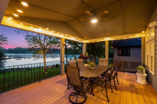 The covered Deck is the owner's favorite room during the warm weather months. Enjoy sipping your morning coffee or dining on the deck all season long.
