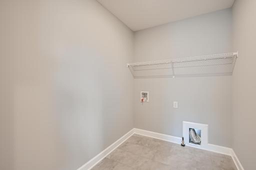 Convenient 2nd floor laundry. Finishes will vary.