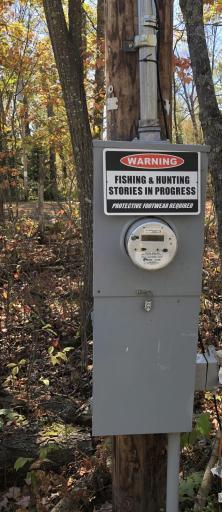 Electricity is here. It makes your upnorth escape a bit more like home.