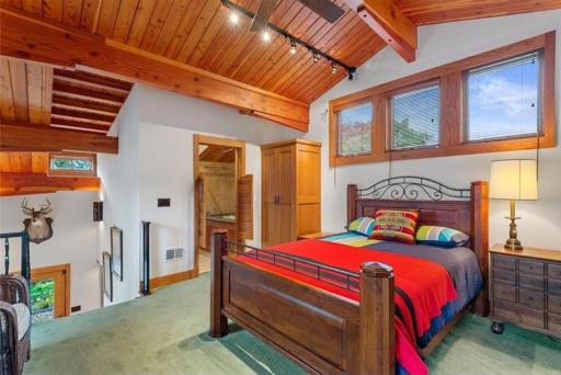 Wonderful retreat with access to upper level deck.