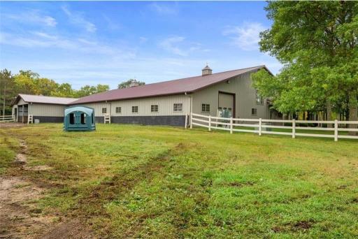 70' x 120' heated indoor riding arena with lights.
