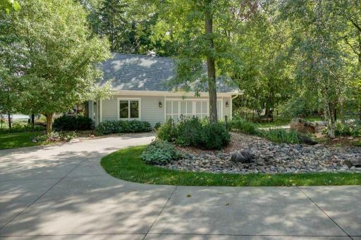 Paved circle driveway makes it easy to come and go
