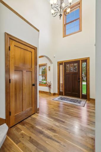 Two story Foyer with front hall closet....