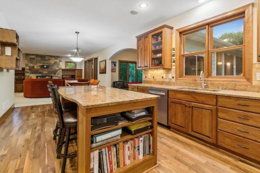 Views of Kitchen adjacent to Family room and Sun Room