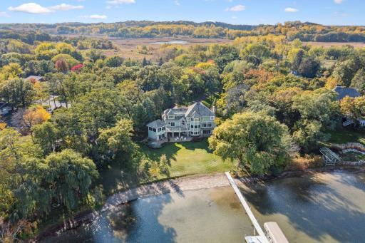 A private bay with 300 feet of shoreline.