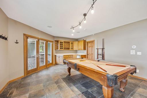 Billiard table area.