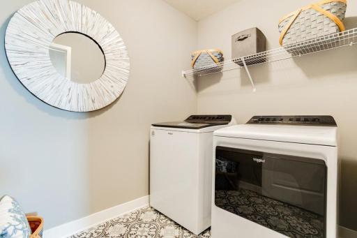 Awww, life's simple pleasures - this one in the form of second level laundry, which is also just a few paces from each of the home's four bedrooms!