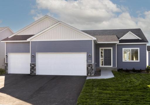 New construction home ready for move-in! Highlights include stone accents, Pella windows, plus an unfinished walkout lower level. Front yard landscaping with a full yard of sod and irrigation system included.