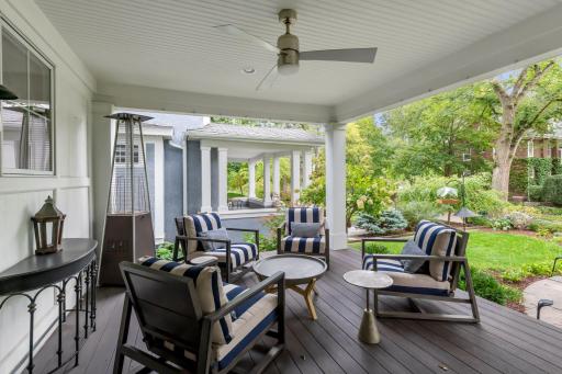 Enjoy serene views of Lake of the Isles and the sounds of neighborhood songbirds from your own front porch.