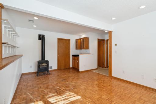 Family Room w Gas Stove