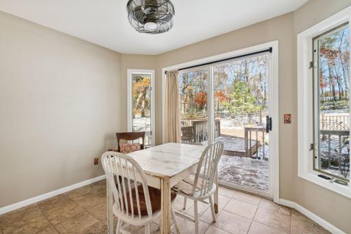 Kitchen Dining Area looking towards Decks