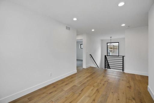 Upper level loft is great for reading or playing games. Pictures of previously built house.