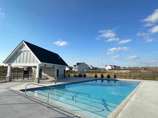 The new Lakeshore Park community pool and club house features a covered sitting area and plenty of deck space to enjoy a summer day.
