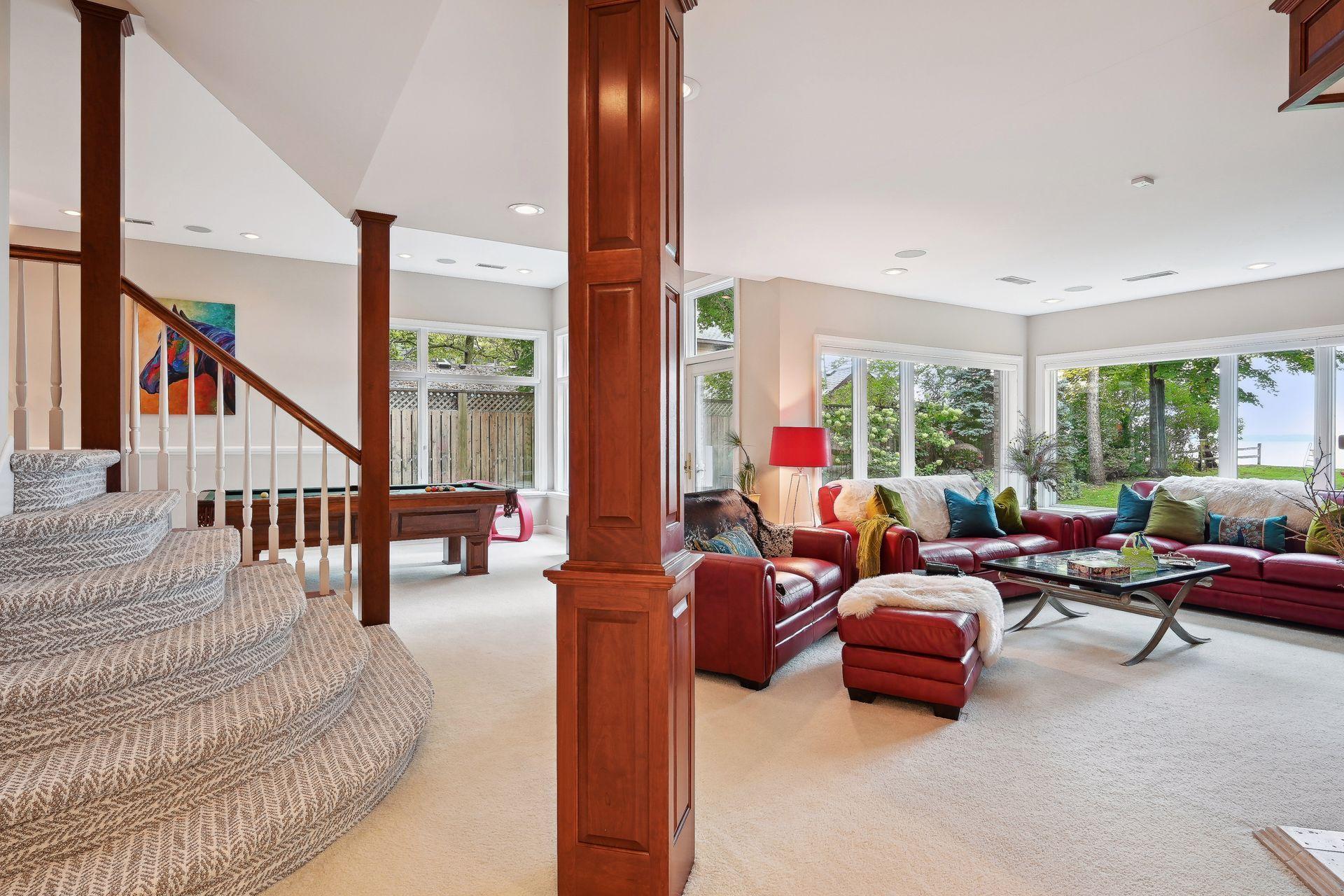 Open-concept lower-level is all about fun & entertainment. Bright during the day and moody at night. In-floor heat throughout.