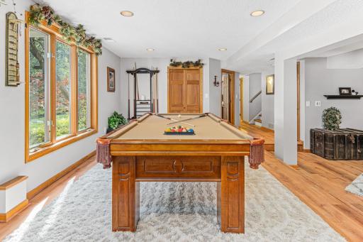 Downstairs you will love your pool table!