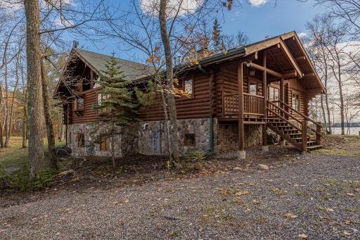 Northwoods Red Pine Log Home on Man Lake.