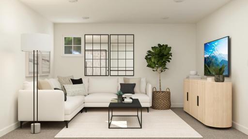Rendering of NEW Berkley plan! A loft that can be transformed into a second living area or a playroom! (Virtual rendering of home, finishes will vary)