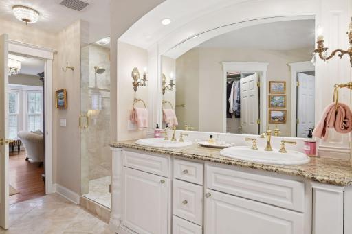 Primary bath with shower and separate tub