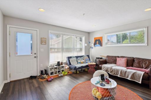 Large window brings in lots of natural light