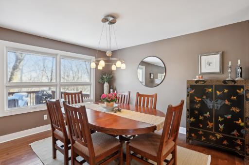 Casual dining room is tucked away for formal or informal entertaining.