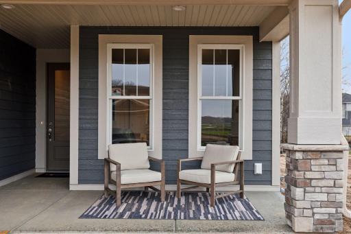 Enjoy morning coffee on your covered porch