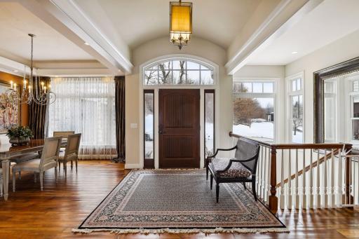 The foyer with the barrel vault continued. The main floor has 10' ceilings.