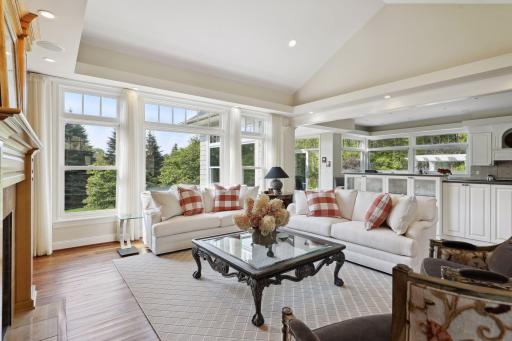 View of the great room looking toward the kitchen.