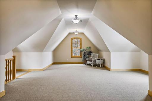 The upstairs bonus area can be a 5th bedroom, office or craft space. In floor heat.