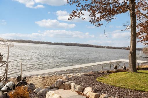 Shoreline has been professionally landscaped, for both aesthetic appeal and shoreline preservation