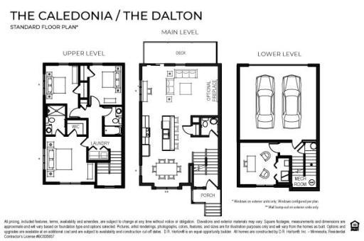 The Caledonia/Dalton floor plan.