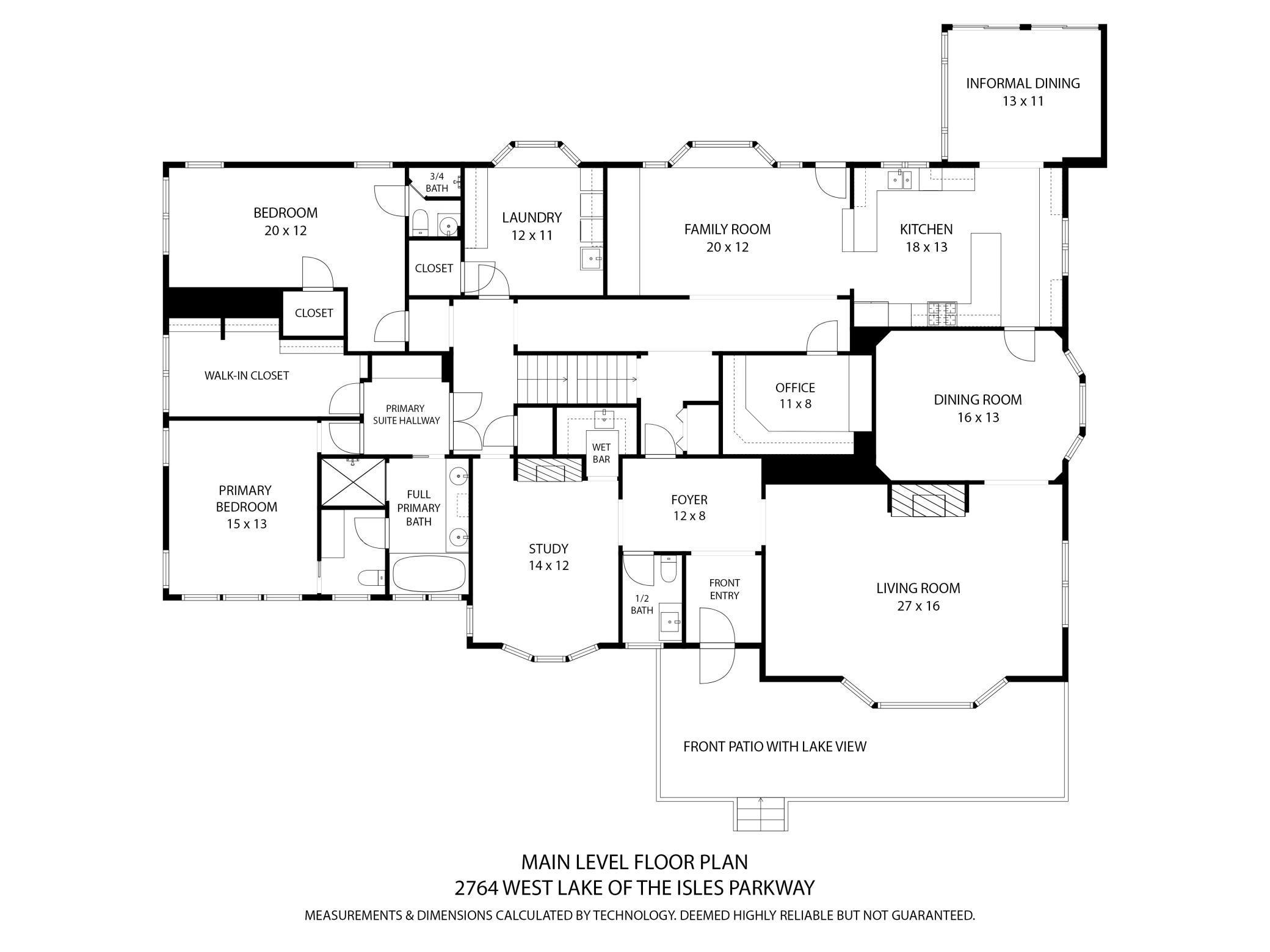 2764 W Lake of the Isles - Main Floor Plan