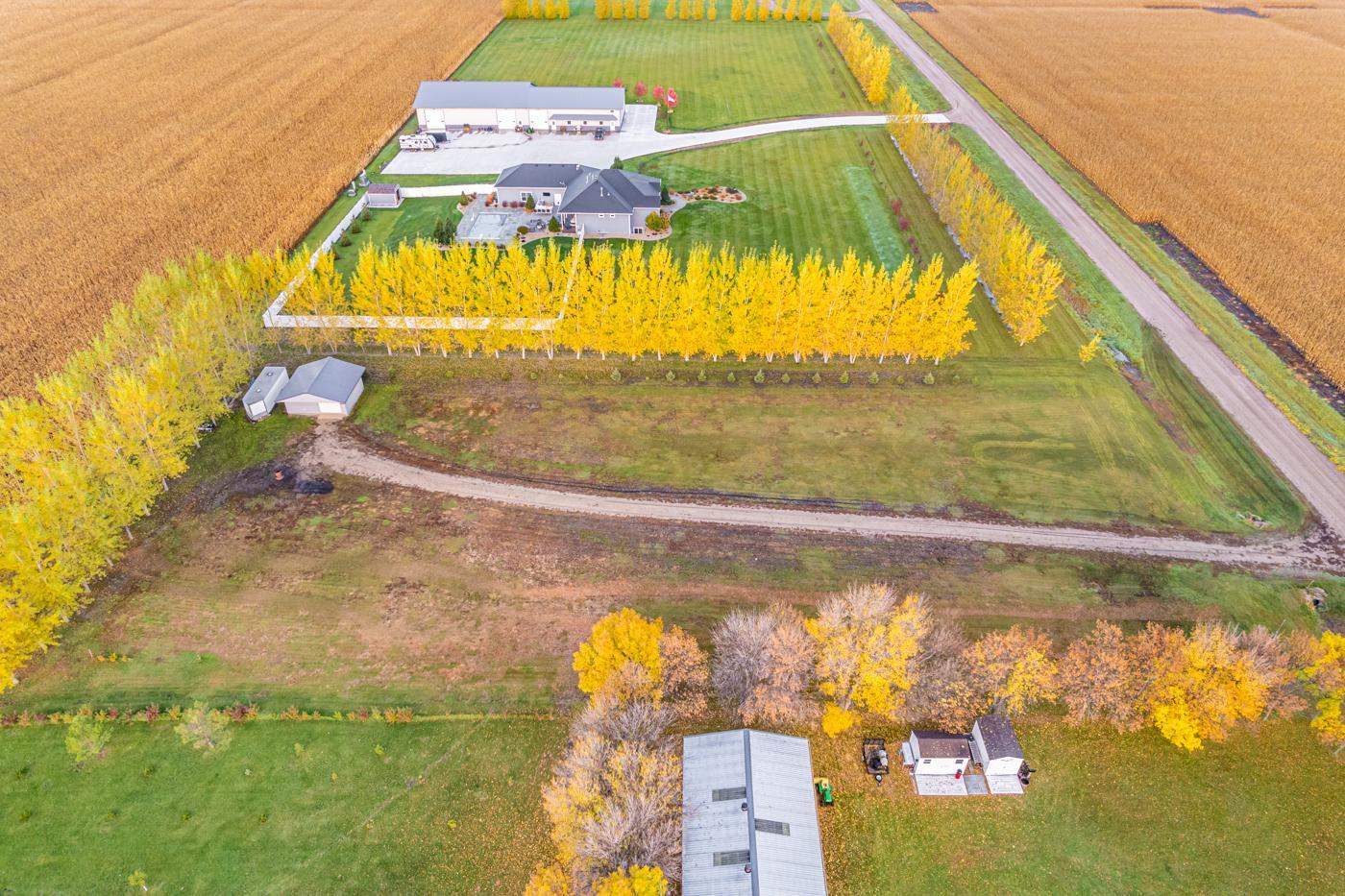 Aerial View - Treeline added for privacy and protection
