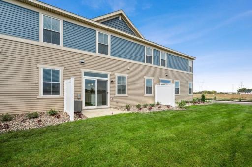 Back of townhome. (Photo of decorated model, actual home's finishes may vary slightly)