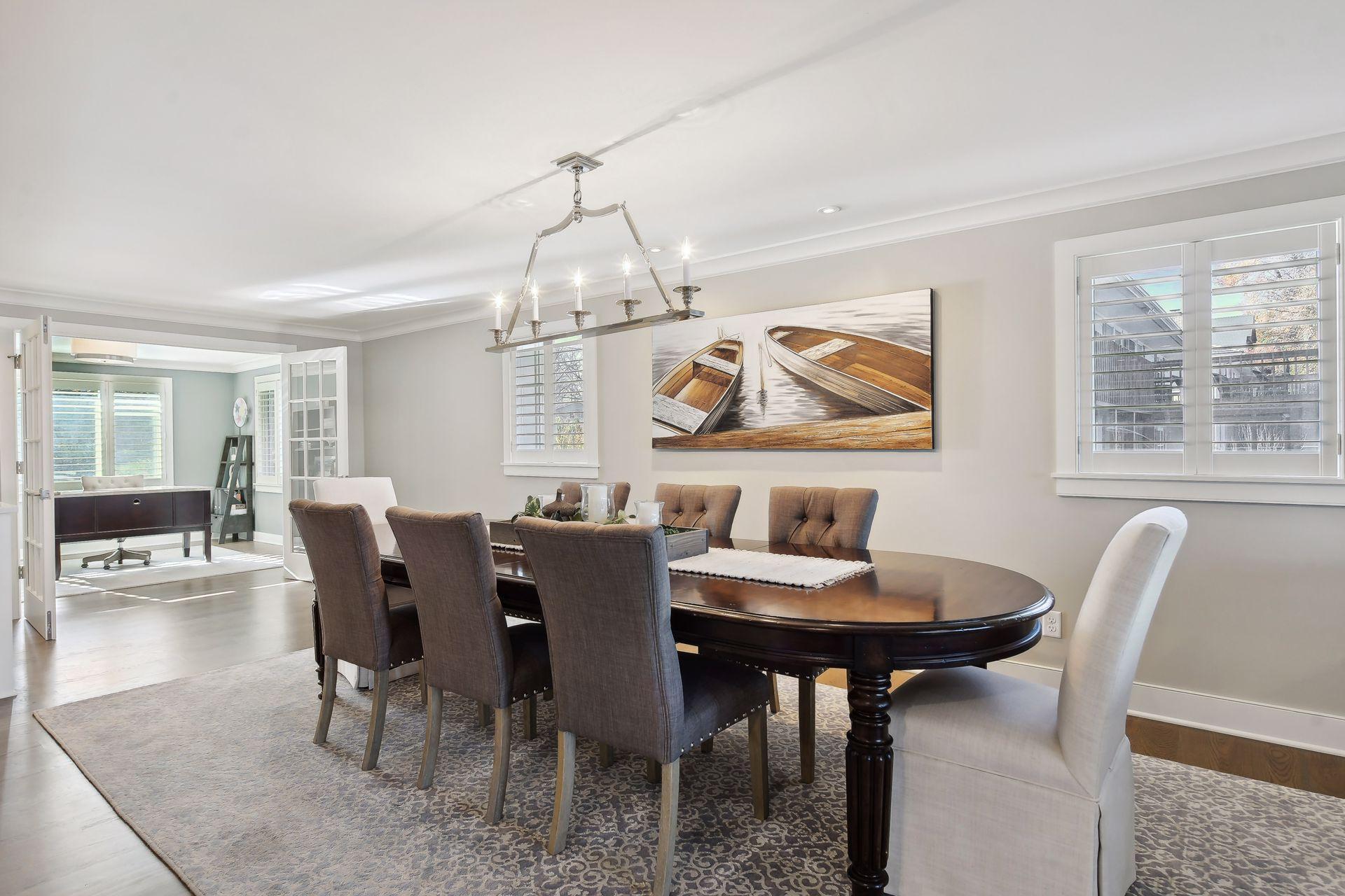 Elegant formal dining room.