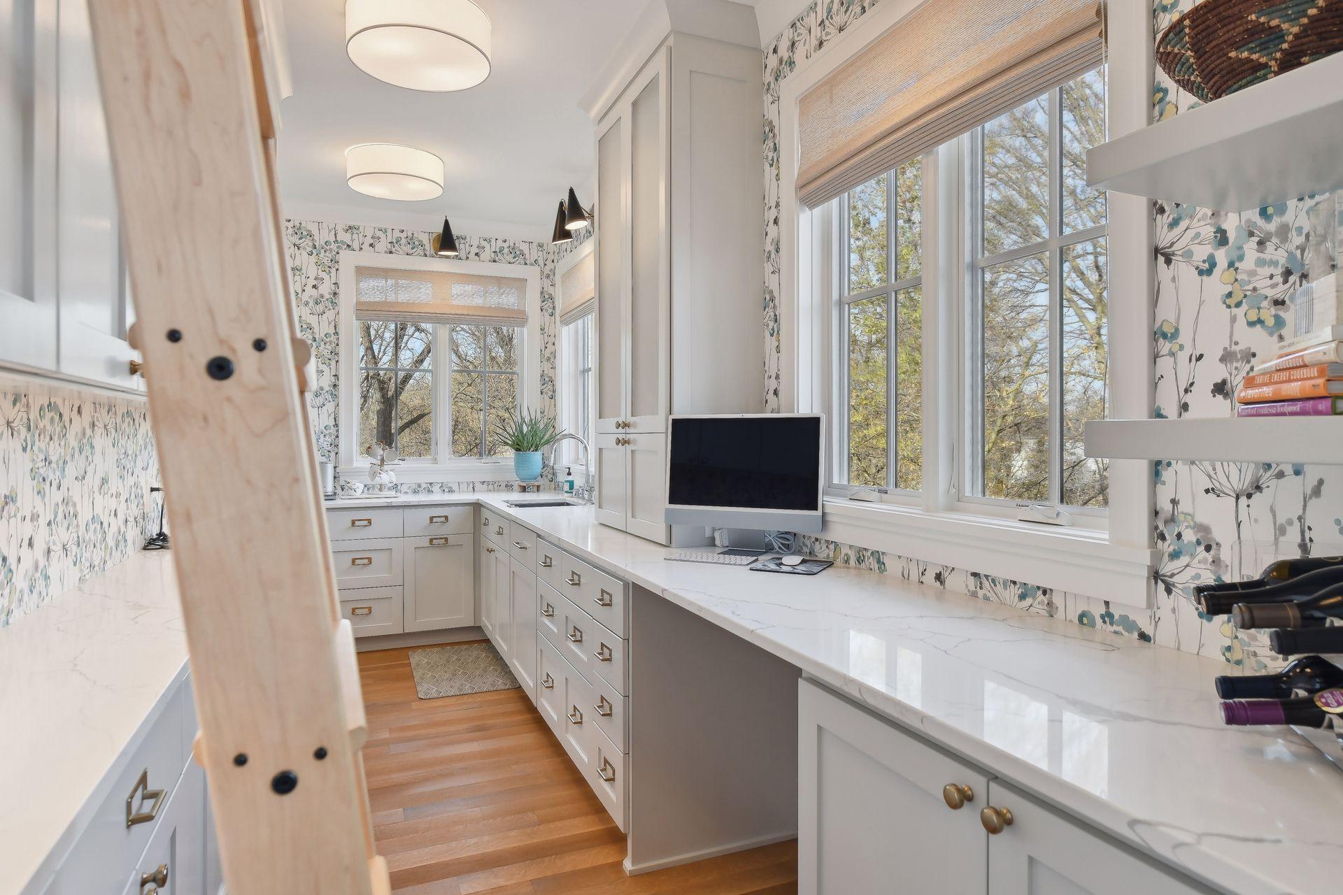 The butler's pantry also offers an extra sink + dishwasher and workstation.